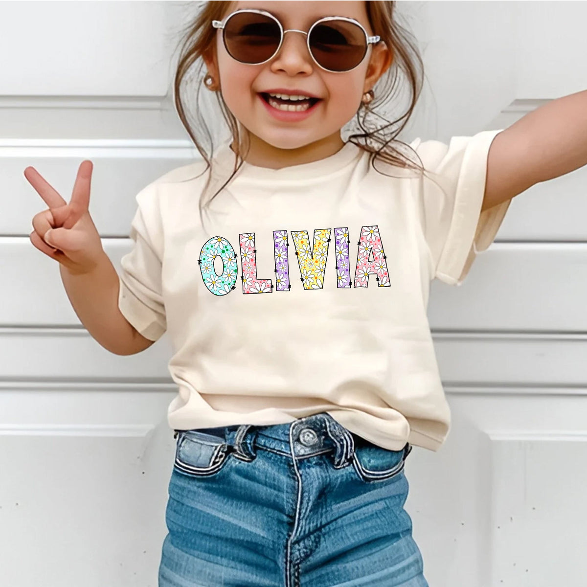 Personalized Baby Name Daisy Bodysuit