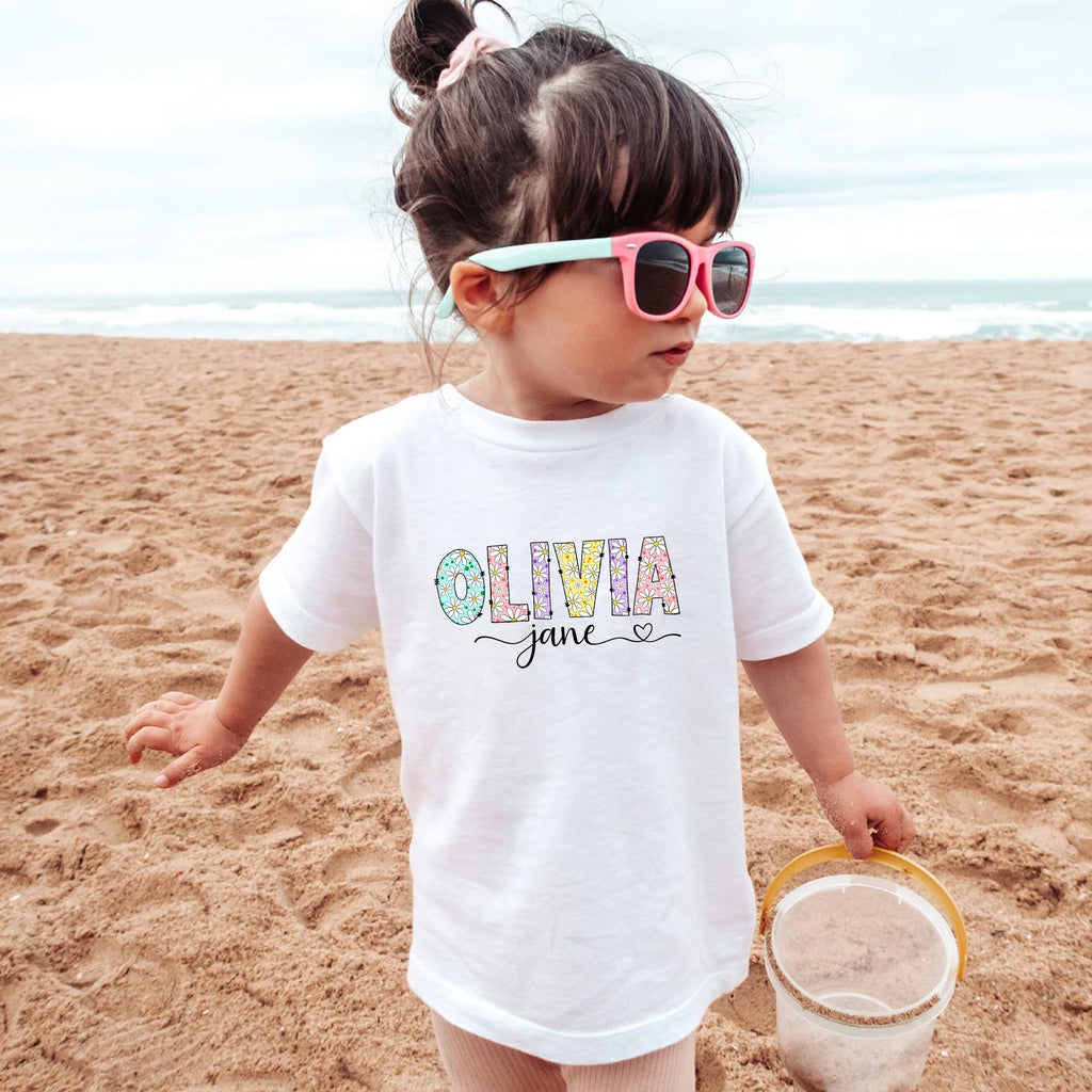 Personalized Baby Name Daisy Bodysuit