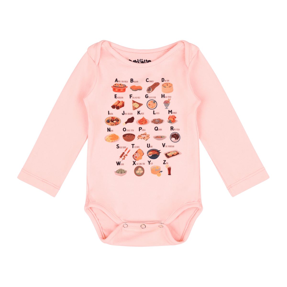 Alphabet Long Sleeve Baby Bodysuit