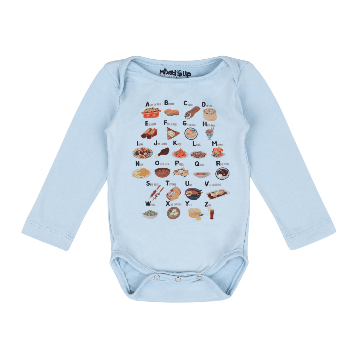 Alphabet Long Sleeve Baby Bodysuit