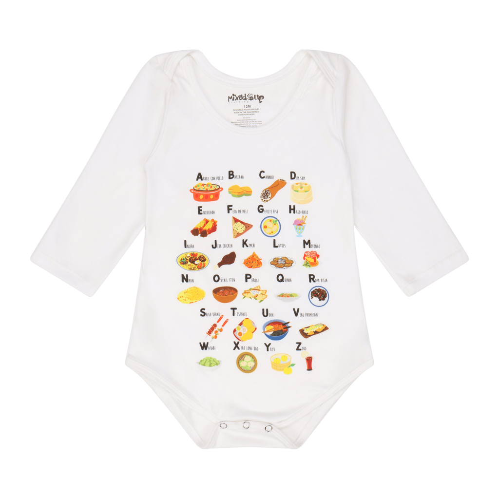 Alphabet Long Sleeve Baby Bodysuit